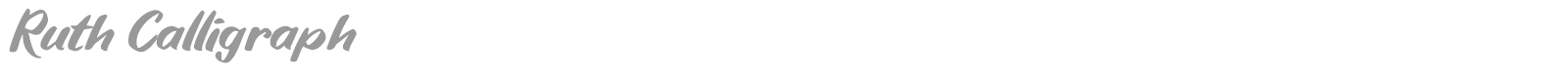 Ruth Calligraph font preview